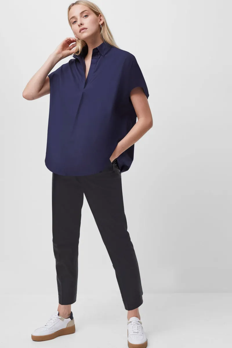 FRENCH CONNECTION Women's Shirts<Rhodes Poplin Sleeveless Popover Shirt Indigo