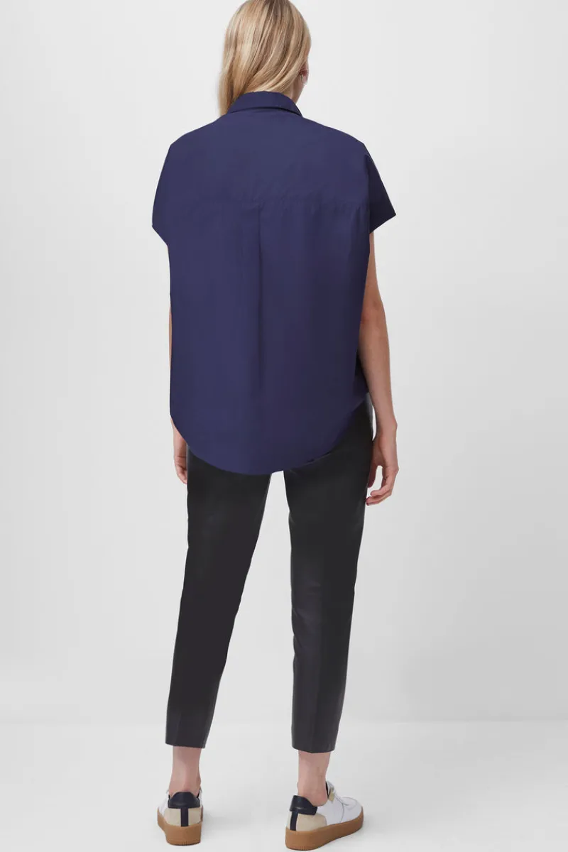 FRENCH CONNECTION Women's Shirts<Rhodes Poplin Sleeveless Popover Shirt Indigo