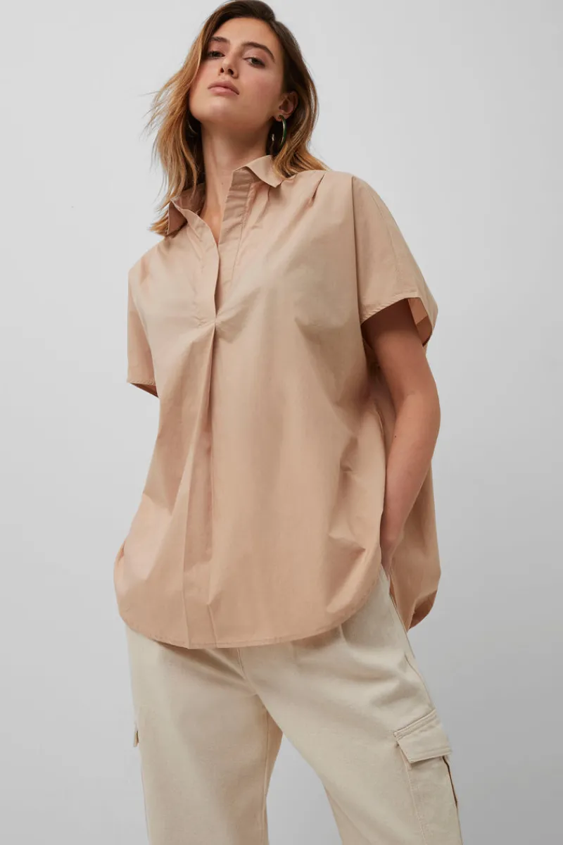 FRENCH CONNECTION Women's Shirts<Rhodes Poplin Sleeveless Popover Shirt Sabbia