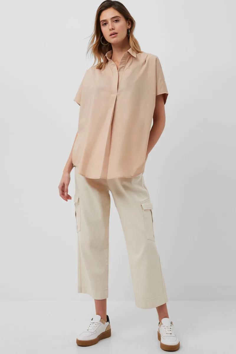 FRENCH CONNECTION Women's Shirts<Rhodes Poplin Sleeveless Popover Shirt Sabbia