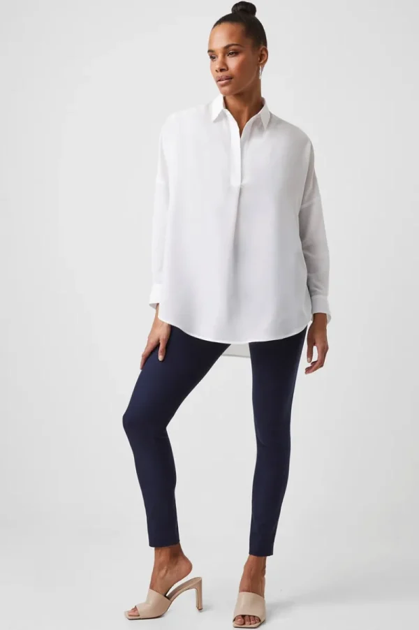 FRENCH CONNECTION Women's Shirts<Rhodes Recycled Crepe Popover Shirt WinterWhite