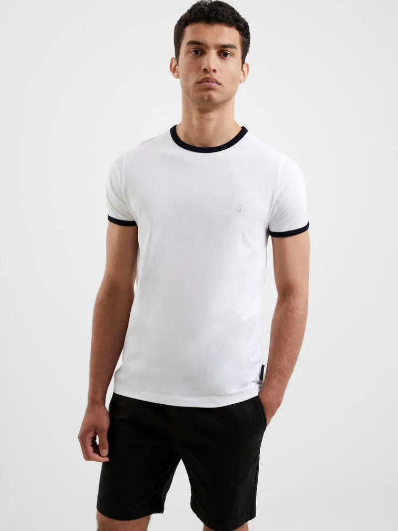 FRENCH CONNECTION T-Shirts & Polo Shirts<Ringer T-Shirt White/DarkNavy