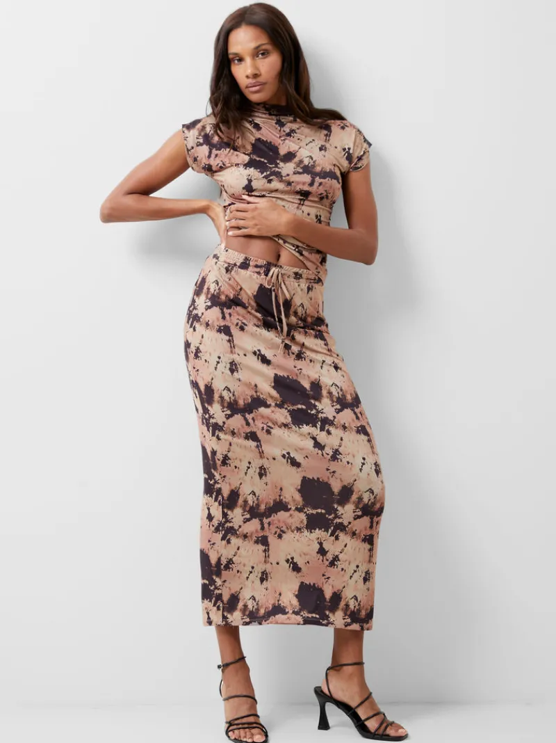 FRENCH CONNECTION Women's Skirts | Skirts & Shorts<Riya Ava Midi Skirt Mocha/ChocolateMult