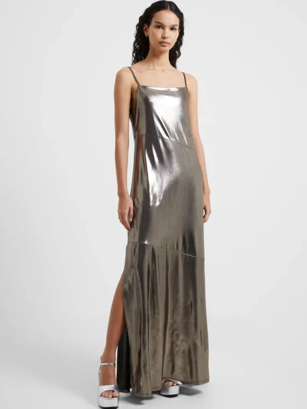 FRENCH CONNECTION Party Dresses<Ronja Liquid Metal Maxi Slip Dress Silver