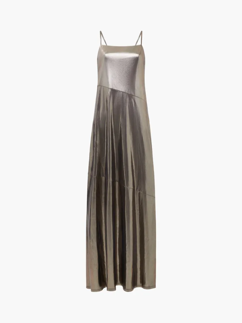 FRENCH CONNECTION Party Dresses<Ronja Liquid Metal Maxi Slip Dress Silver