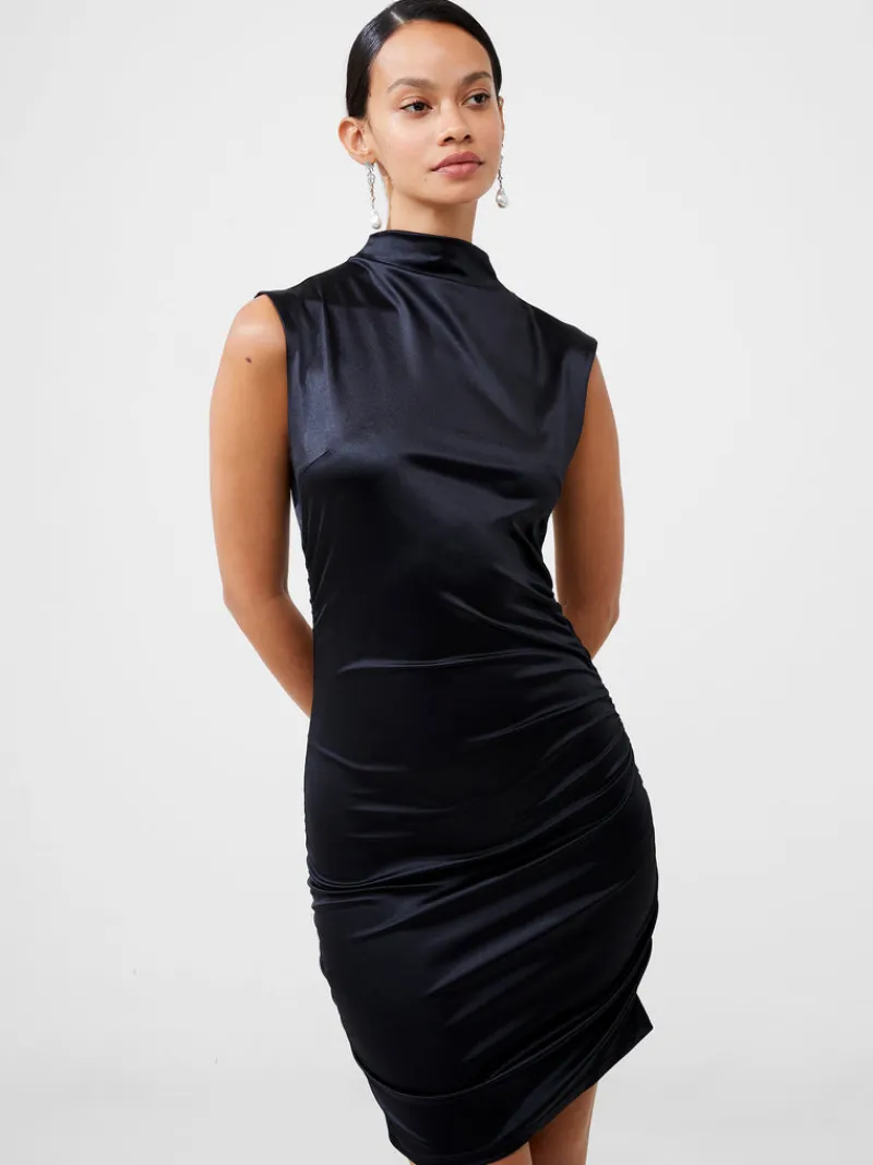 FRENCH CONNECTION Party Dresses<Rosita Shine Ruched Mini Dress Blackout