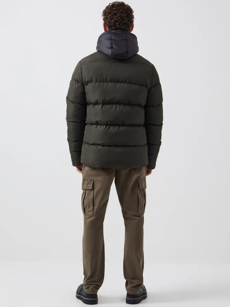 FRENCH CONNECTION Coats & Jackets<Row Fleece Puffer Coat Khaki/Black