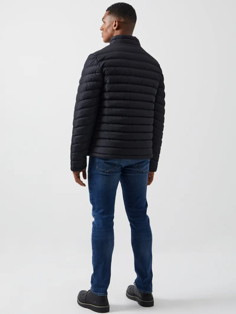 FRENCH CONNECTION Coats & Jackets<Row Funnel Neck Puffer Jacket Black
