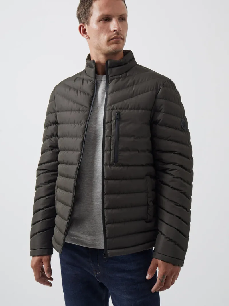 FRENCH CONNECTION Coats & Jackets<Row Funnel Neck Puffer Jacket Khaki