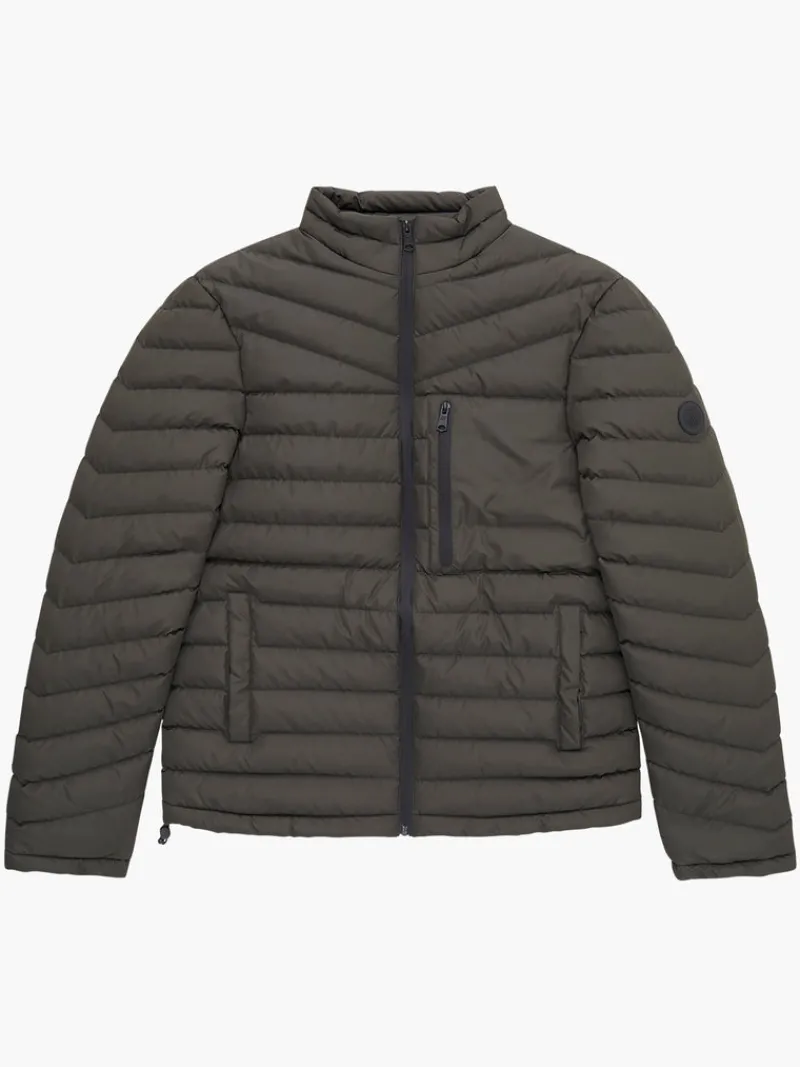 FRENCH CONNECTION Coats & Jackets<Row Funnel Neck Puffer Jacket Khaki