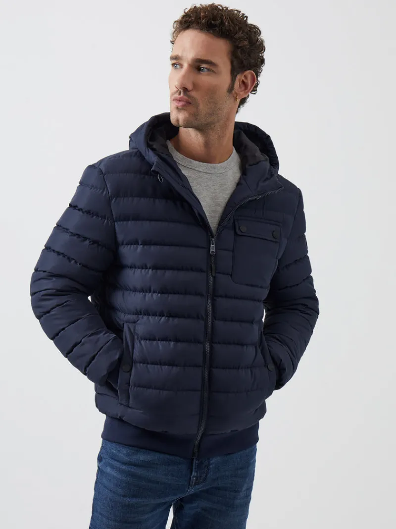 FRENCH CONNECTION Coats & Jackets<Row Hooded Puffer Jacket DarkNavy