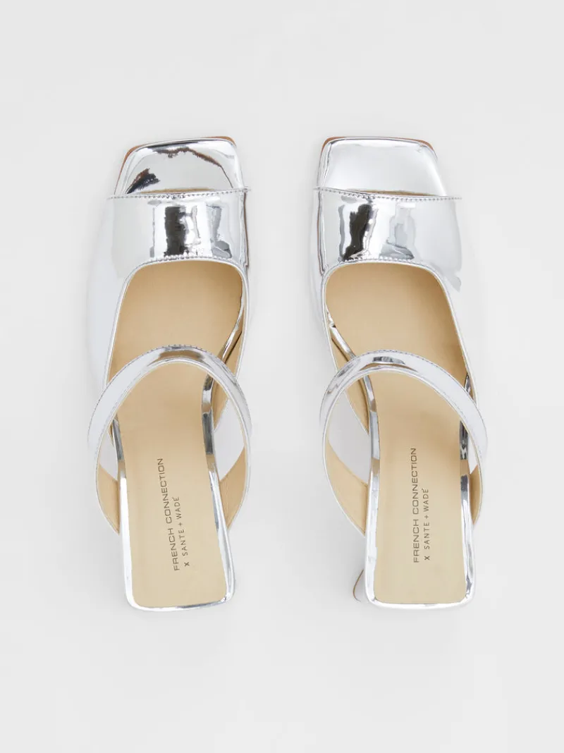 FRENCH CONNECTION Shoes<Sadie Mirror Metallic Heels MirrorMetallic