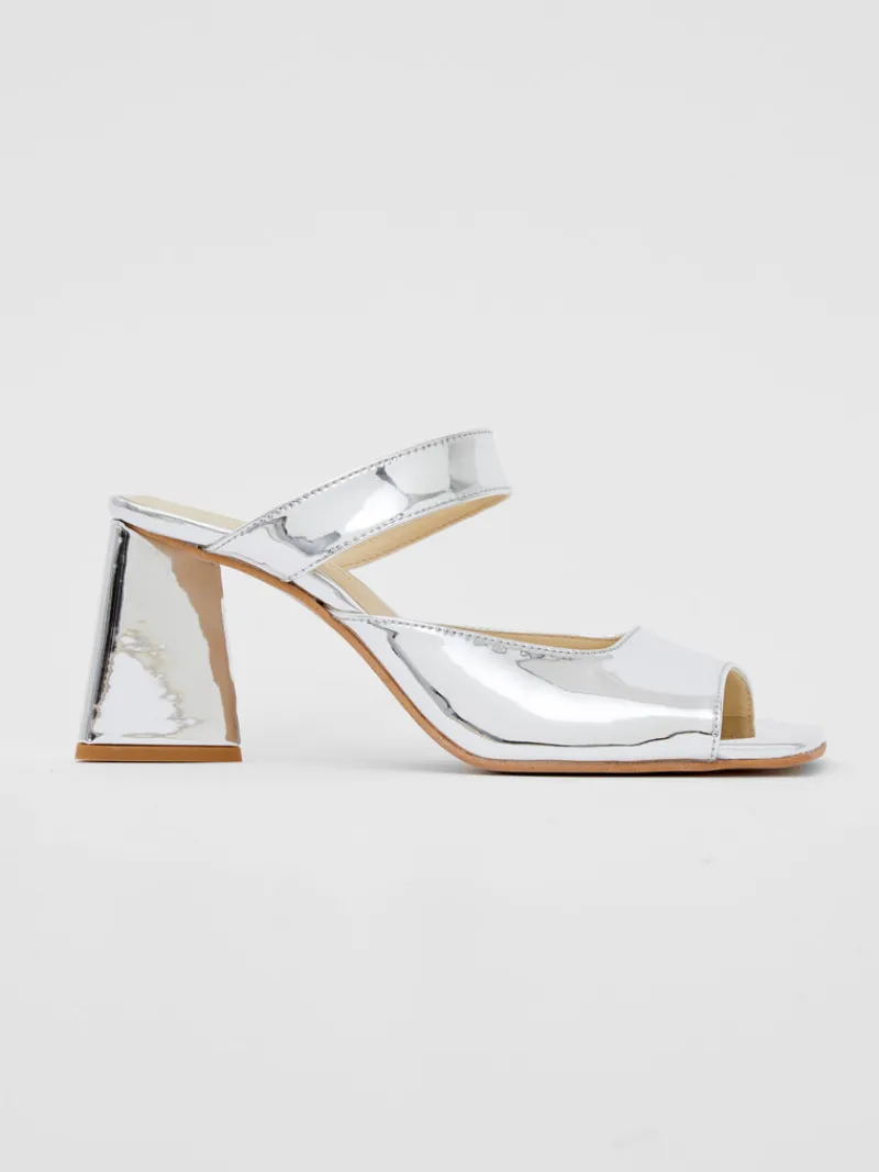 FRENCH CONNECTION Shoes<Sadie Mirror Metallic Heels MirrorMetallic