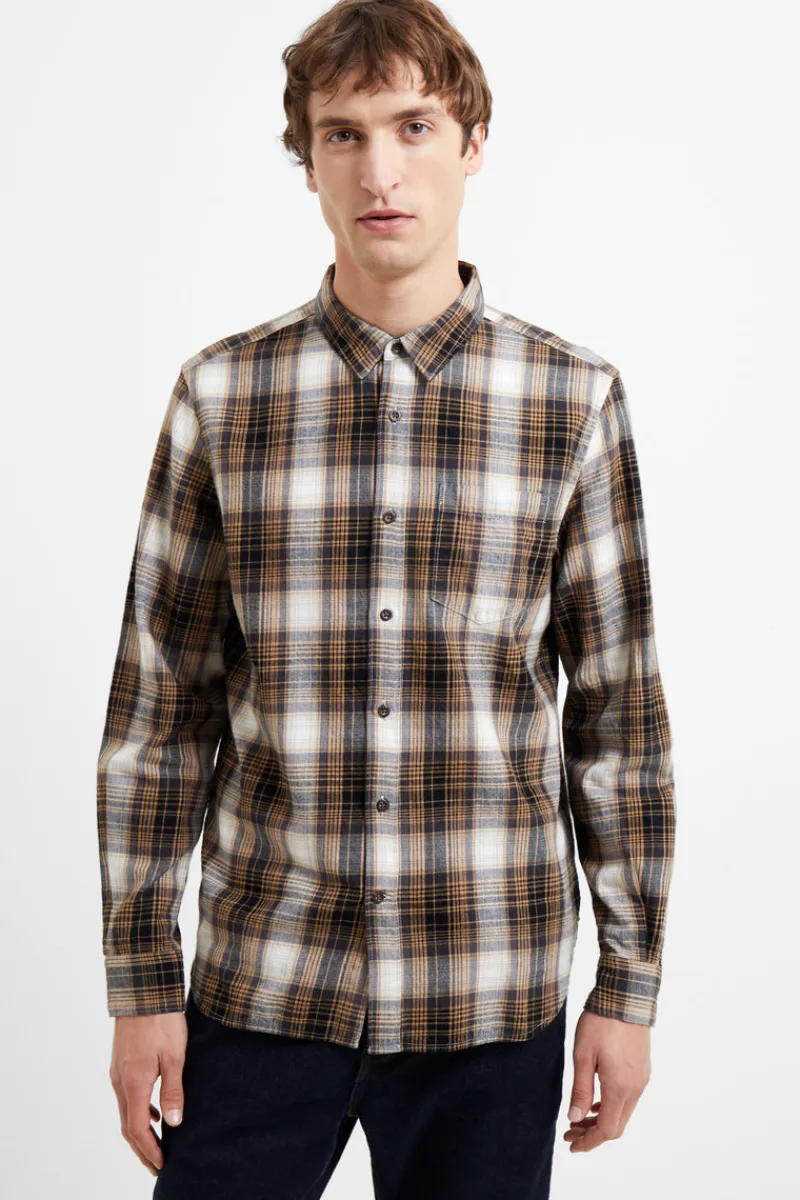 FRENCH CONNECTION Men's Shirts<Sandsend Check Ls Collar Shirt KangarooMulti