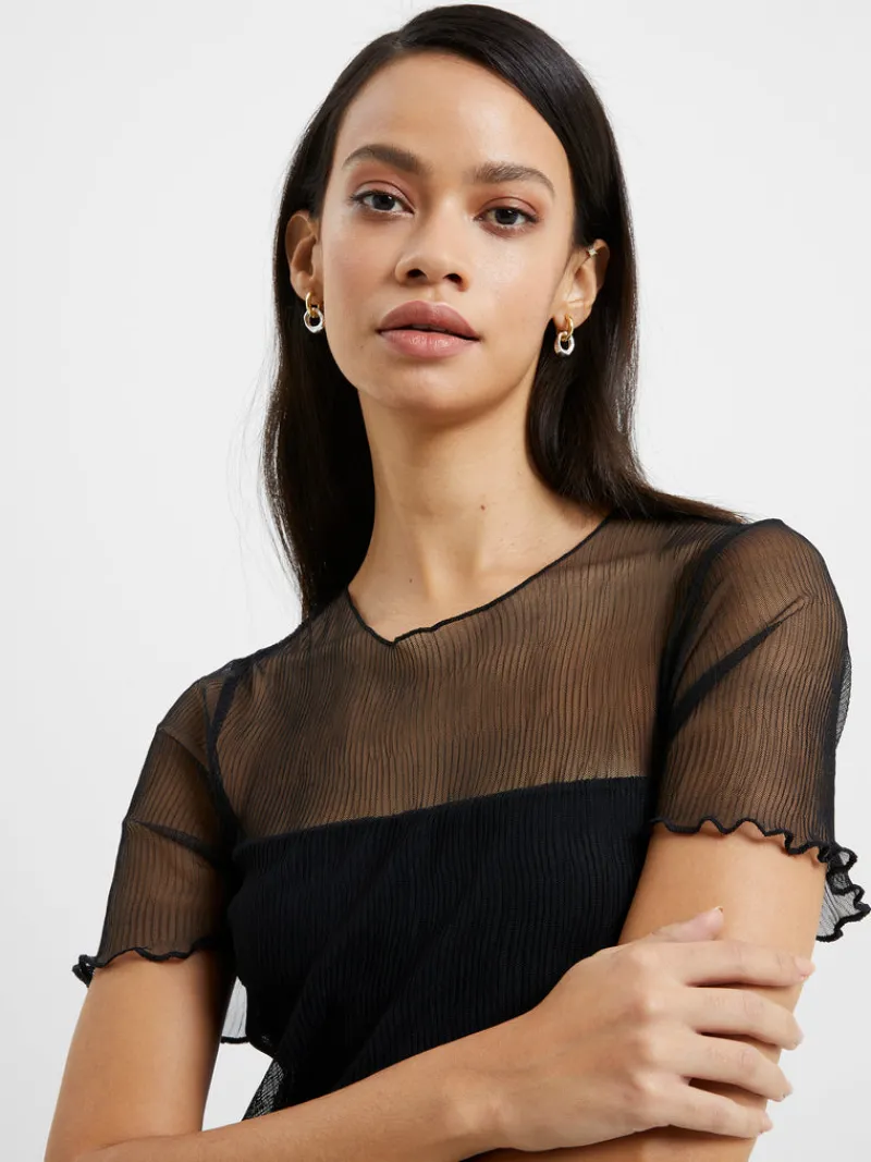 FRENCH CONNECTION Wedding Guest Dresses<Saskia Ruched Midi Dress Blackout