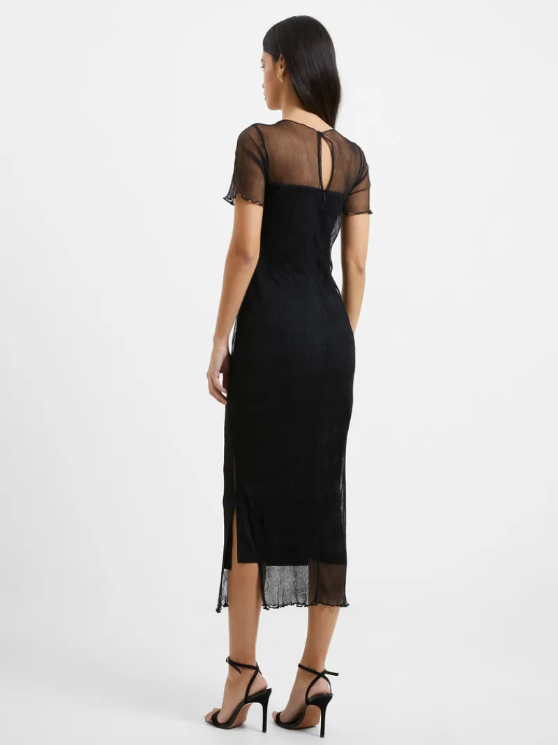 FRENCH CONNECTION Wedding Guest Dresses<Saskia Ruched Midi Dress Blackout
