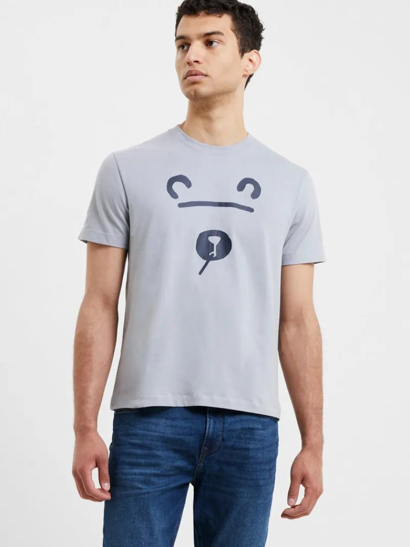 FRENCH CONNECTION Sale | T-Shirts & Polo Shirts<Shadow Bear T-Shirt SleetGrey
