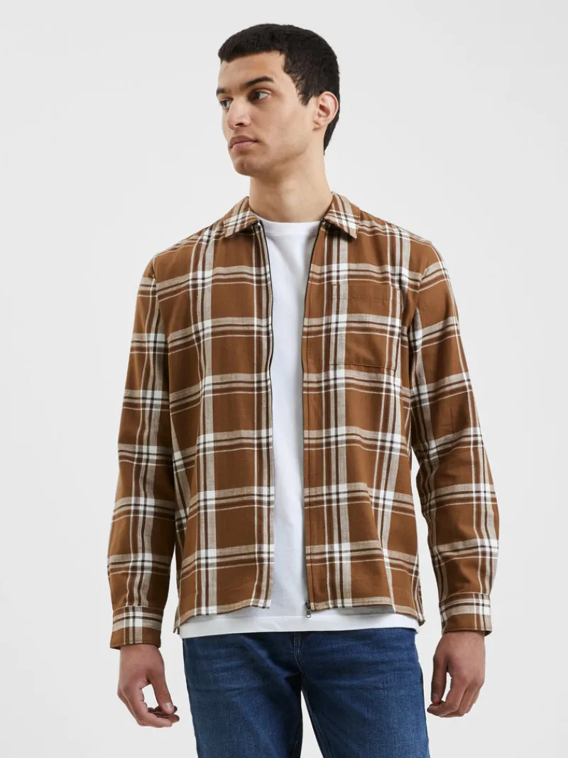 FRENCH CONNECTION Sale | Men's Shirts<Shadow Check Shirt SepiaMulti