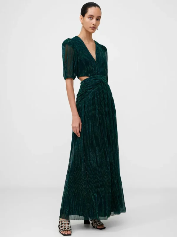 FRENCH CONNECTION Party Dresses | Wedding Guest Dresses<Sparkle Cut Out Maxi Dress DarkGreen