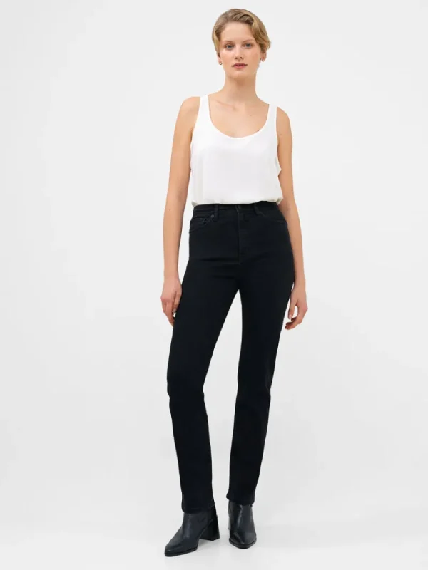FRENCH CONNECTION Jeans | Women's Trousers<Stretch Denim Cigarette Fit High Waisted Jeans Black