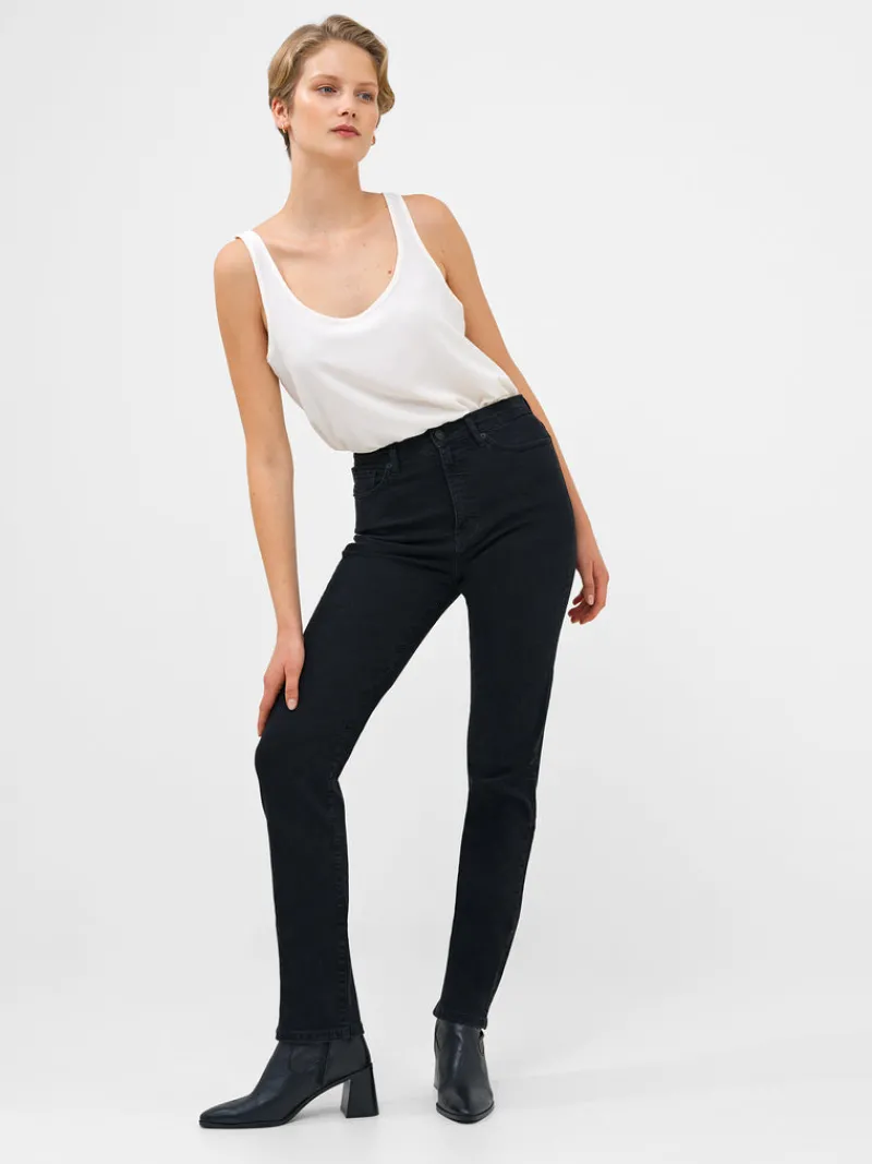 FRENCH CONNECTION Jeans | Women's Trousers<Stretch Denim Cigarette Fit High Waisted Jeans Black