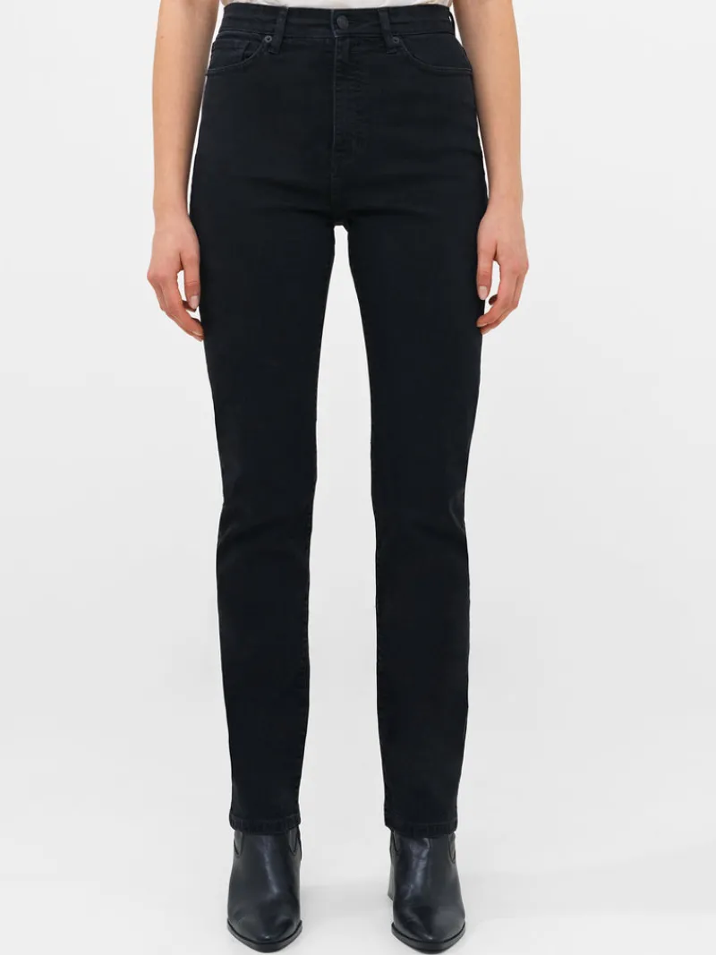 FRENCH CONNECTION Jeans | Women's Trousers<Stretch Denim Cigarette Fit High Waisted Jeans Black
