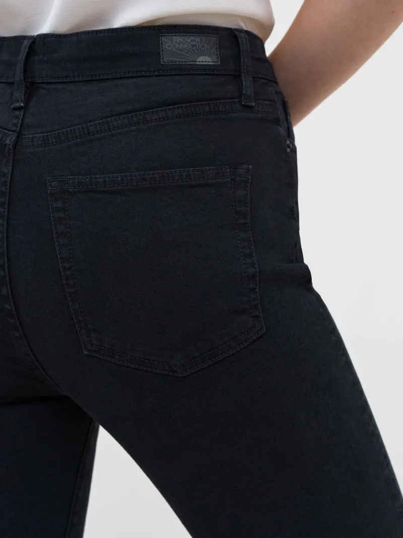 FRENCH CONNECTION Jeans | Women's Trousers<Stretch Denim Cigarette Fit High Waisted Jeans Black