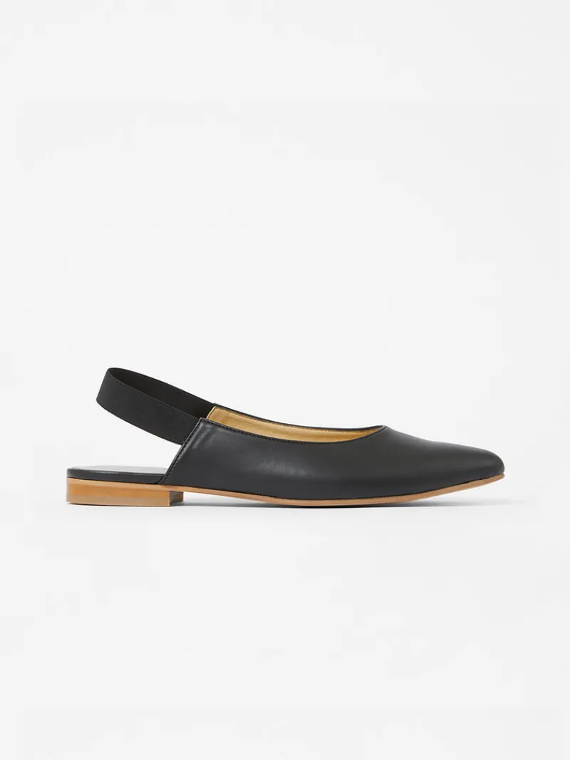 FRENCH CONNECTION Shoes<S+W x Meriola Pointed Toe Slingback Ballerina Pumps Black