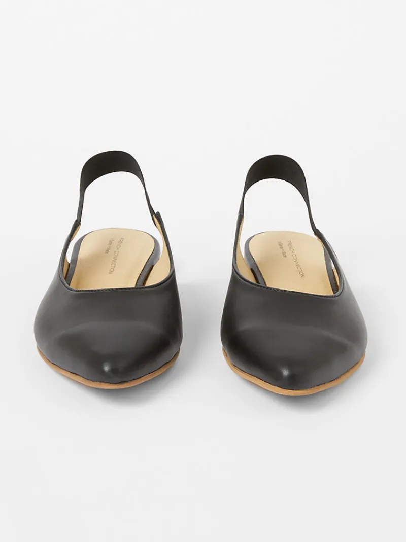 FRENCH CONNECTION Shoes<S+W x Meriola Pointed Toe Slingback Ballerina Pumps Black