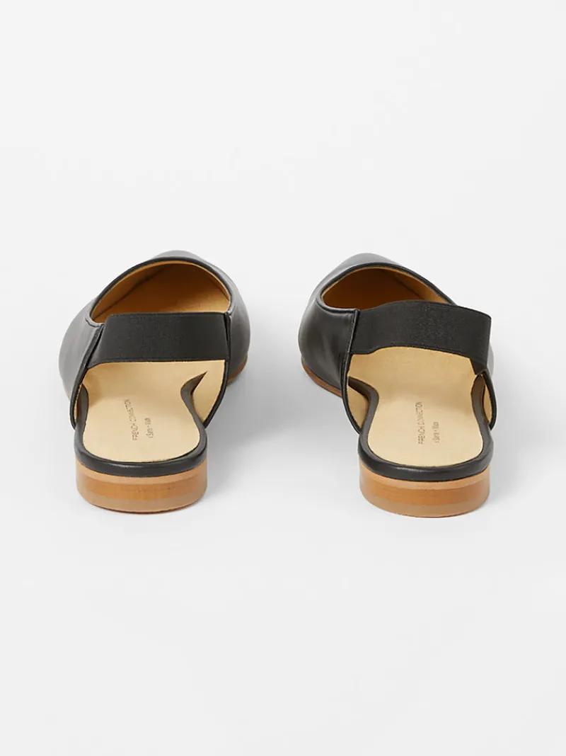 FRENCH CONNECTION Shoes<S+W x Meriola Pointed Toe Slingback Ballerina Pumps Black