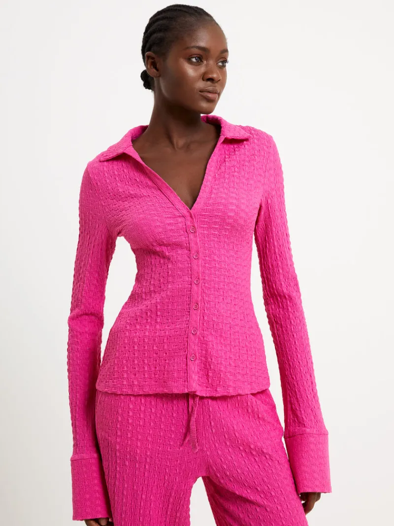 FRENCH CONNECTION Co-ords<Tash Textured Top Fuschia