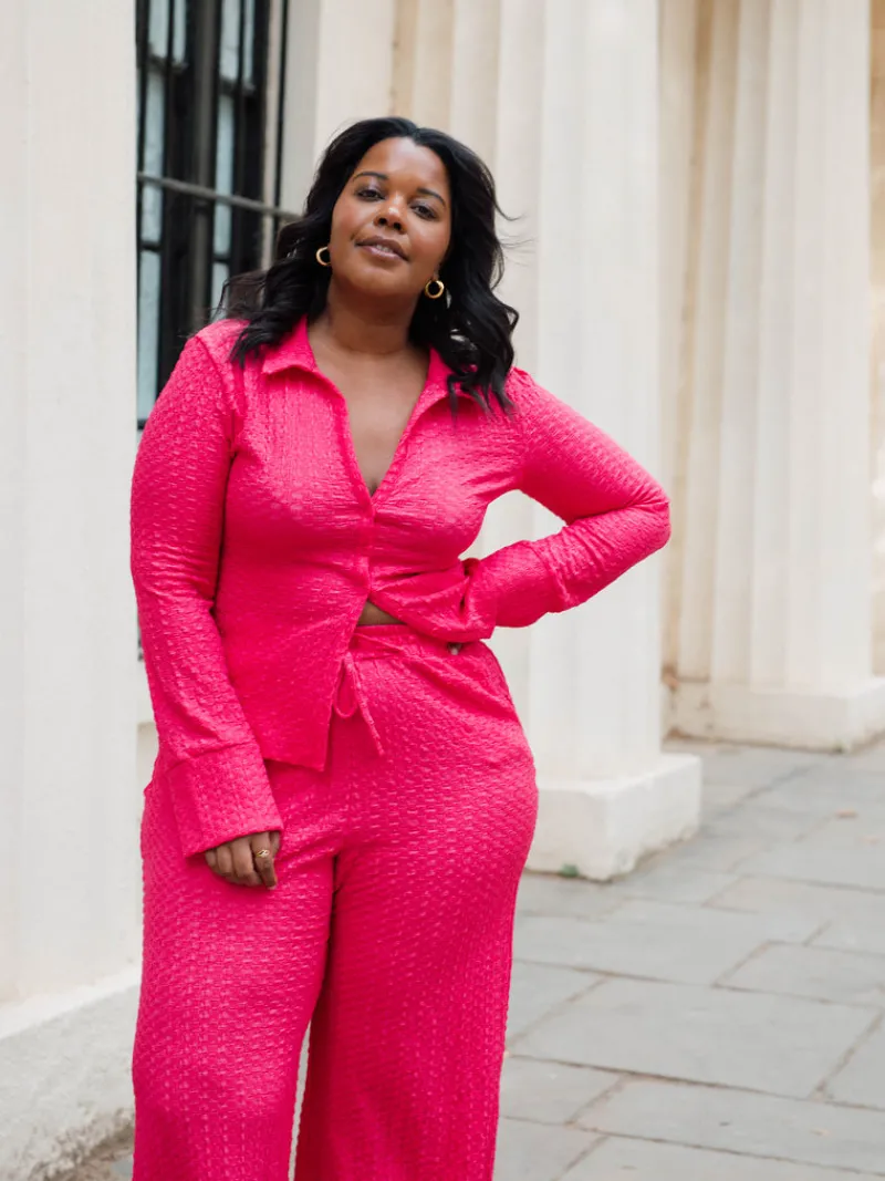 FRENCH CONNECTION Co-ords<Tash Textured Top Fuschia