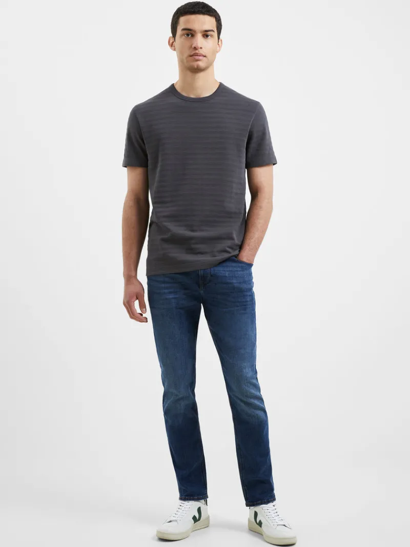 FRENCH CONNECTION T-Shirts & Polo Shirts<Texture Jersey Stripe T-Shirt ForgedIron