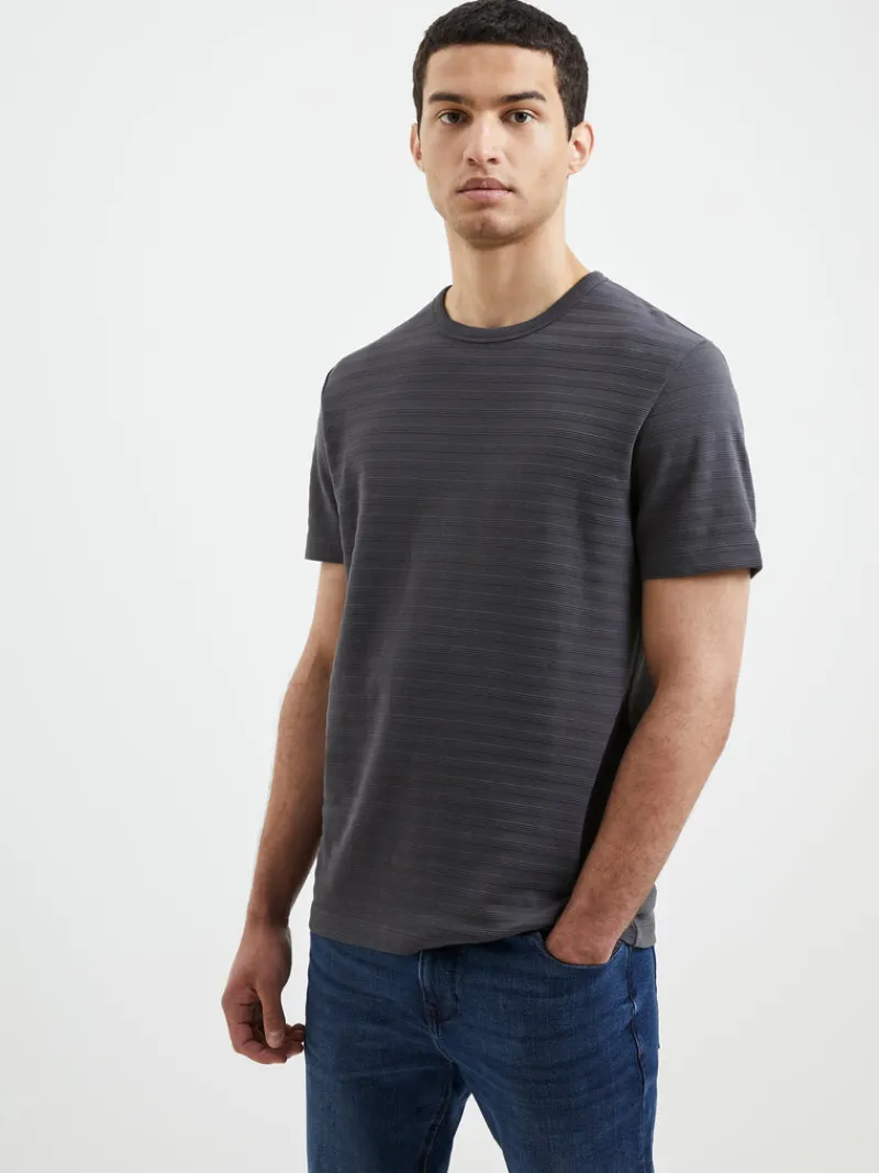 FRENCH CONNECTION T-Shirts & Polo Shirts<Texture Jersey Stripe T-Shirt ForgedIron