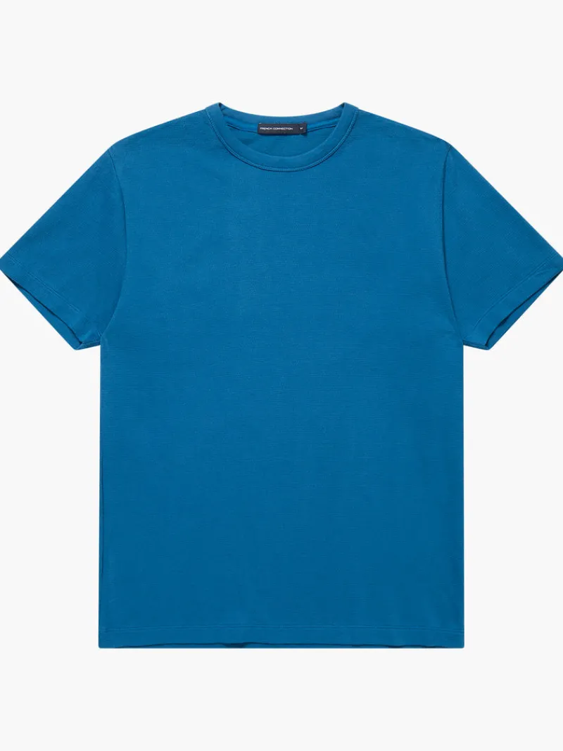 FRENCH CONNECTION T-Shirts & Polo Shirts<Textured Jersey T-Shirt BlueAshes
