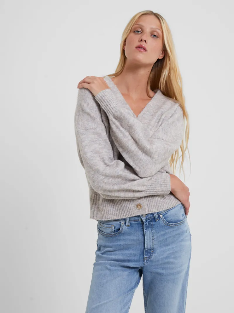 FRENCH CONNECTION Jumpers & Cardigans<Vhari Knit V-Neck Cardigan OatmealMel