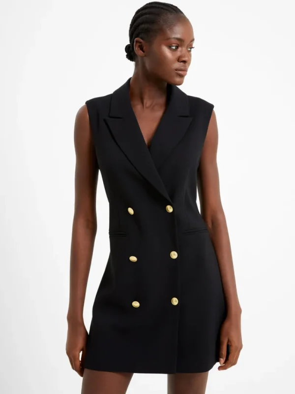 FRENCH CONNECTION Party Dresses | Mini Dresses | Black Dresses | Dresses<Whisper Sleeveless Tux Mini Dress Blackout