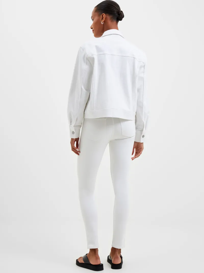 FRENCH CONNECTION Co-ords | Coats & Jackets< Denim Stretch Trucker Jacket WHITE