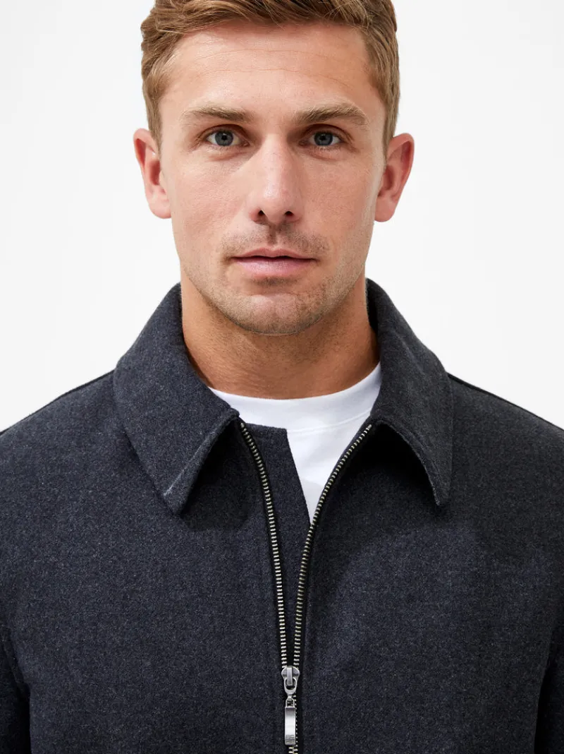 FRENCH CONNECTION Sale | Coats & Jackets<Wool Blend Blouson Coat CharcoalMel