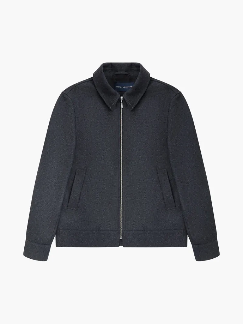 FRENCH CONNECTION Sale | Coats & Jackets<Wool Blend Blouson Coat CharcoalMel