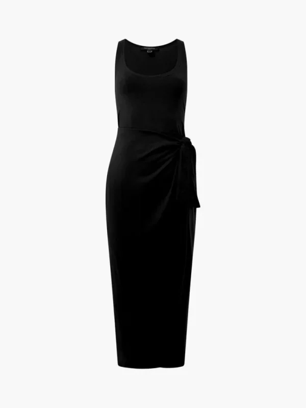 FRENCH CONNECTION Midi Dresses | Black Dresses | Dresses<Zena Jersey Wrap Midi Dress Black