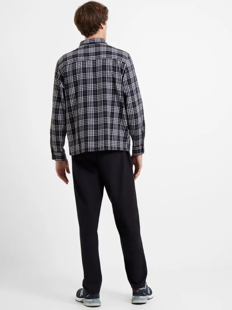 FRENCH CONNECTION Men's Shirts<Zip Through Relaxed Pendine Check Shirt BlackOnyxMulti
